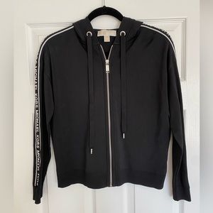 Michael Kors Black Zip Up Sweater